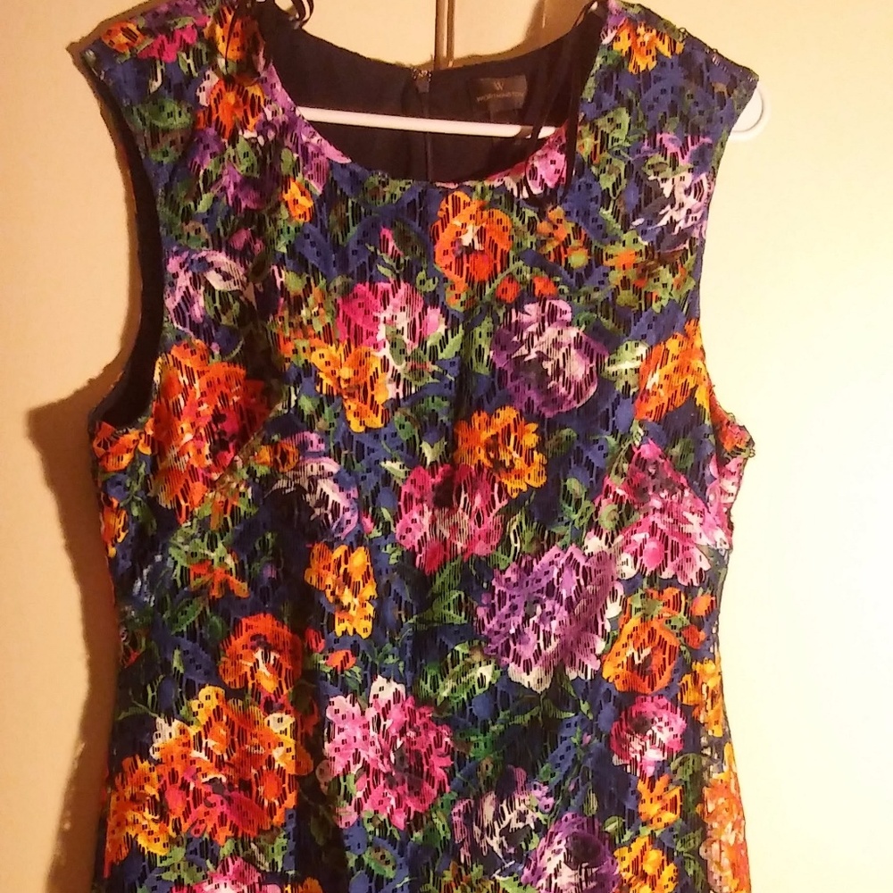 Worthington Floral Lace Sheath Dress Sz 12